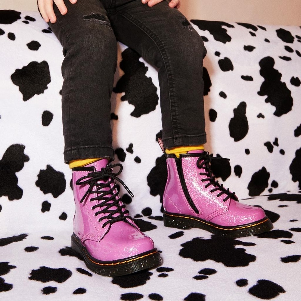 Toddler 1460 Glitter Lace Up Boots
